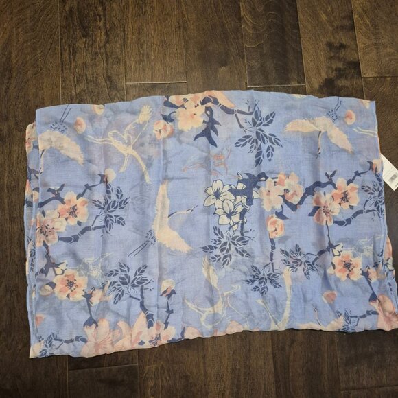 NWT Bonmarche Scarf Blue with Asian Print - Picture 4 of 6